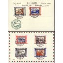 ITALIEN Luftpost 1933 Sas.45-50,Nr. 439-44 Crociera Zeppelin Postkarte Reprint