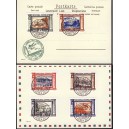 Italy air post 1933 Sas.45-50,Nr. 439-44 Crociera Zeppelin postcard Reprint