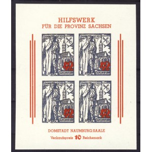 Nichtamtliche Ausgabe Naumburg (Saale) 1945 Block   Fälschung
