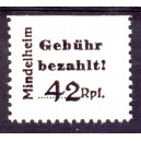 Nichtamtliche Ausgabe Mindelheim/Kirchheim Gebührenzettel Falsch