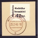 Nichtamtliche Ausgabe Mindelheim/Kirchheim Gebührenzettel Briefstück Falsch