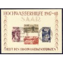 Saarland Hochwasserhilfe 1949 Block 1 Sonderstempel Replica