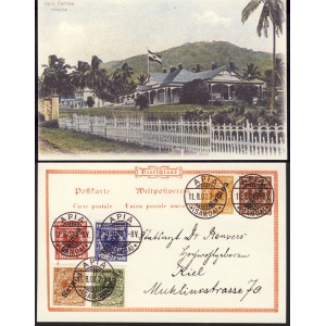 Postkarte Dt. Kolonien SAMOA  gestempelt APIA, Replica