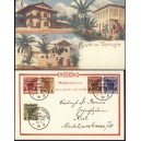 Postkarte Dt. Kolonien DOA,Tanga Nr. 1-5 Essai gestempelt DOA Seepost Linie,ND