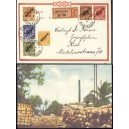 Dt. Kolonien MARIANEN Nr. 1-6 I auf Postkarte