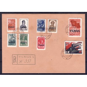 Litauen " Wilna Vilnius " Freimarken1941  auf R-Brief REPRINT