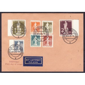 Berlin FDC 9. April 1949  auf Luftpost Brief Fälschung