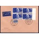 Bund 1949 Nr 116 Viererblock auf FDC Brief Ersttagsstempel Darmstadt Replica