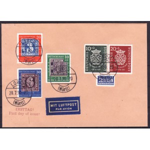 Bund 1950 Bach  FDC Ersttagsstempel Lorch,  Fälschung