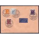 Bund 1951 Posthorn 6,8,15 und 25 Pf FDC Brief Replica