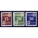1944 Inselpost, Kreta,Rhodos,Agramer Aufdruck Nr. 7,8,10 Typ A Fälschung
