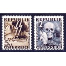 Austria 1946 unissued SS & Hitler death mask Stamps