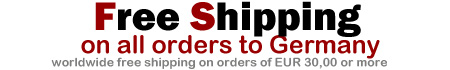 Free shipping in Germany / worldwide for orders above € 30,00